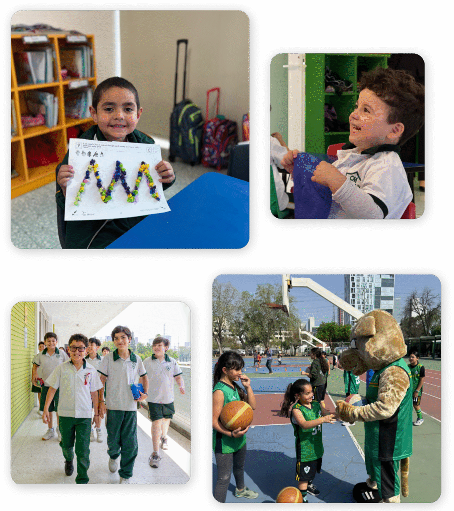 Alumnos del CM realizando diferentes actividades dentro de las estancias del colegio